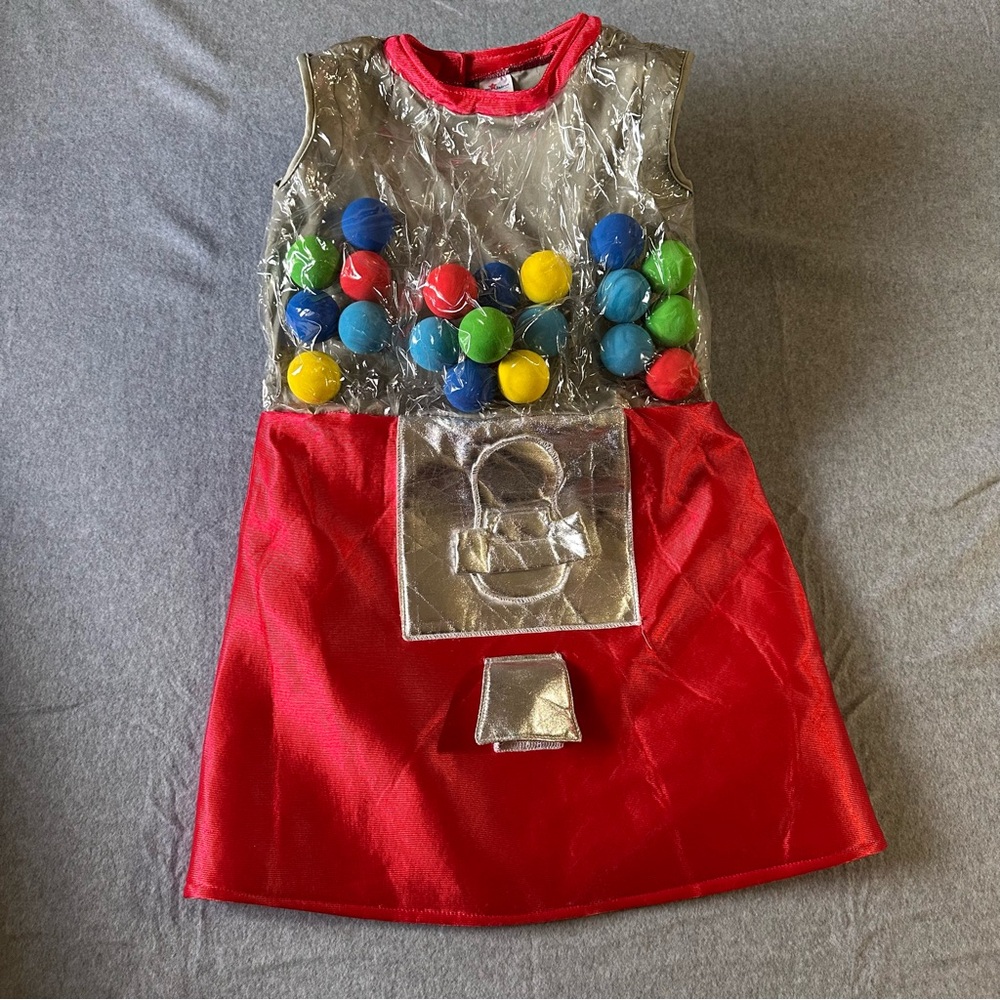 Dress Up America Gumball Machine Candy Girl Halloween Dress Up Costume M 8-10